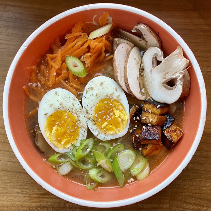 Beispiel wie vegetarisches Ramen aussehen kann