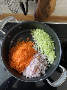 Gemüse für Lasagne